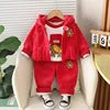 2026 Autumn New Baby Three-Piece Set of Girls' Sweet Clothing and Boys' Suit Featuring Cute Cartoon Pattern for Children