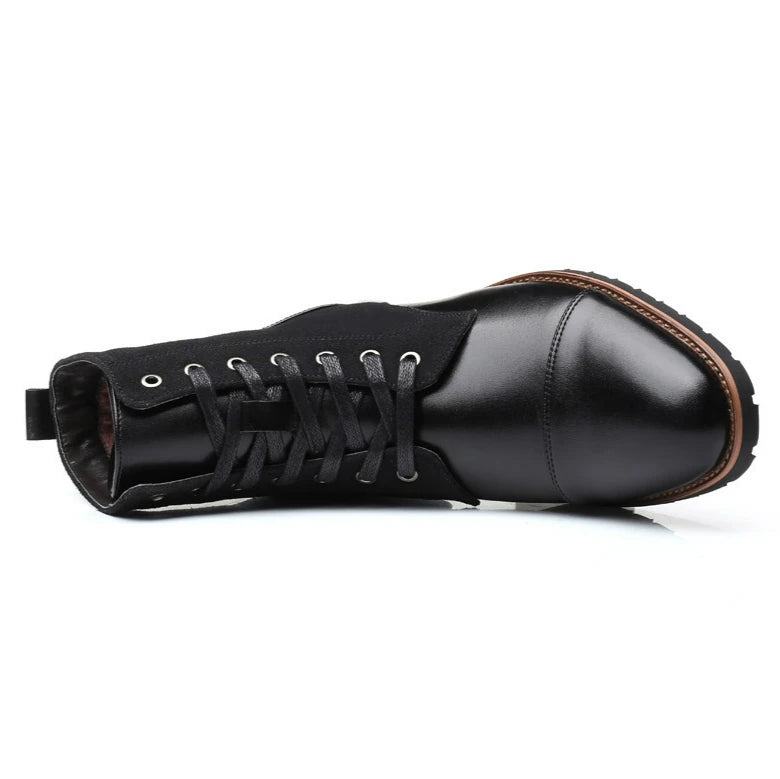 High Top Warm Shoes for Winter Big Size 47 48 Fashion Lace-up Quality Formal Boots for Men