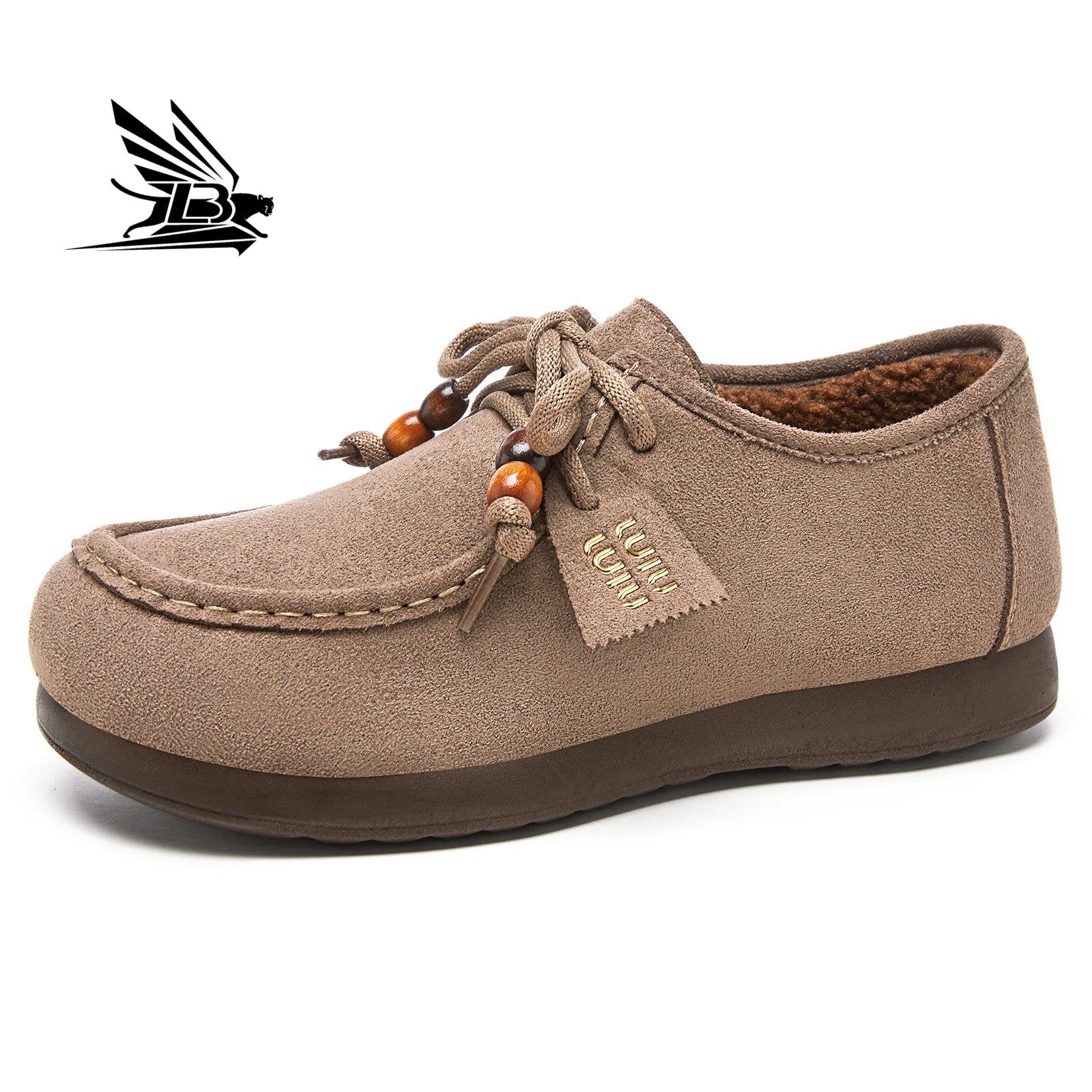 Women's Warm Shoes Fashionable and Comfortable Winter Casual Shoes Soft Lace-up Walking Shoes