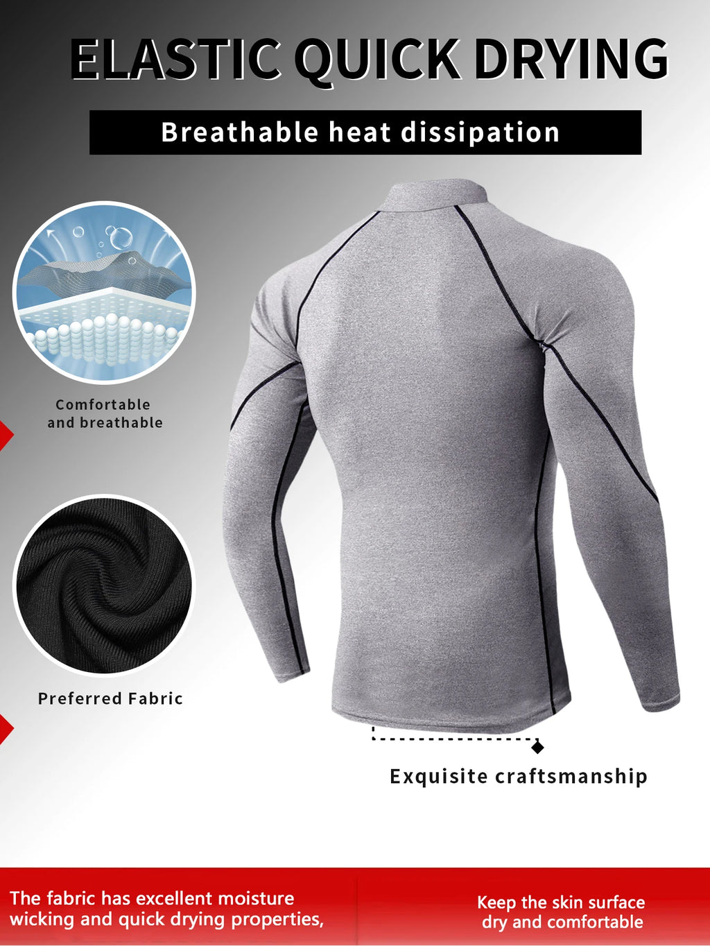 Men High Collar Thermal Underwear Elastic Thermal Shirt Man Compression Undershirts Long Johns Man Sport First Layer Sleepwear
