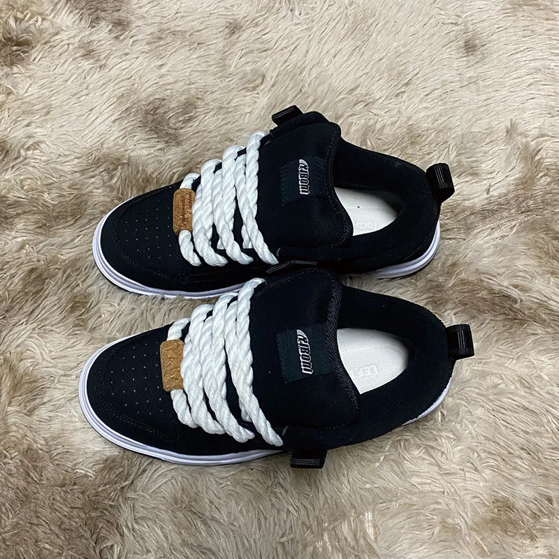 Autumn and Winter Classic Black Thick-Tongued Loafers, Large Size Shoes, Breathable Casual Shoes, Comfortable, Non-Slip, Wear-Resistant, Casual Versatile Canvas Shoes, Sneakers