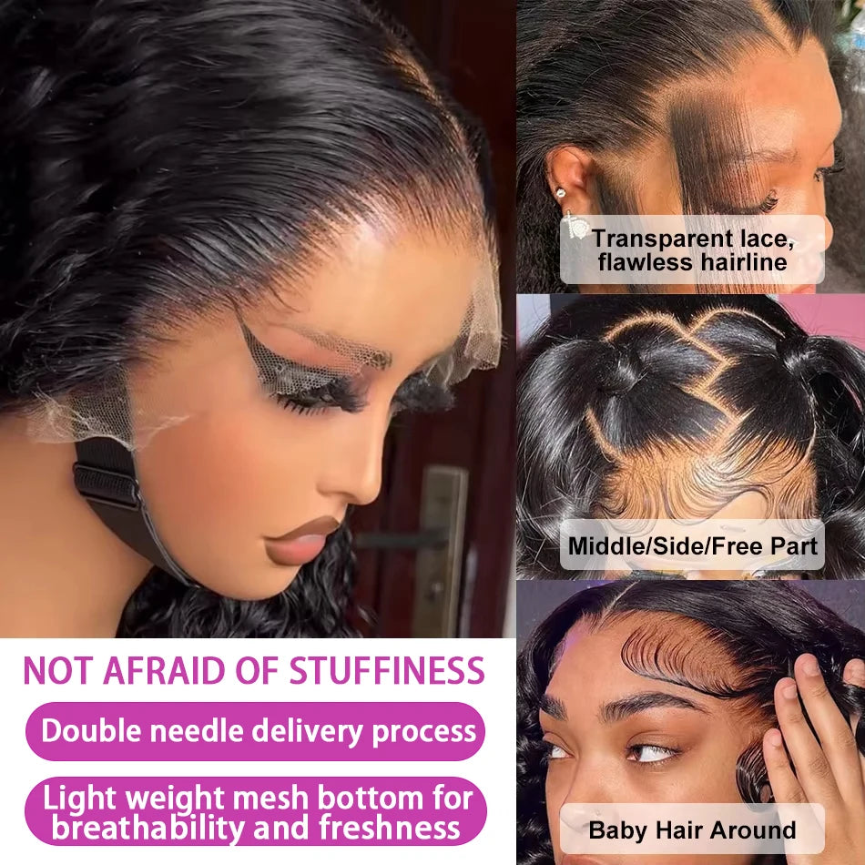 13x6 Hd Lace Frontal Wig Loose Deep Wave Curly Human Hair Preplucked 13x4 Water Wave Front Wigs For Black Women Brazilian