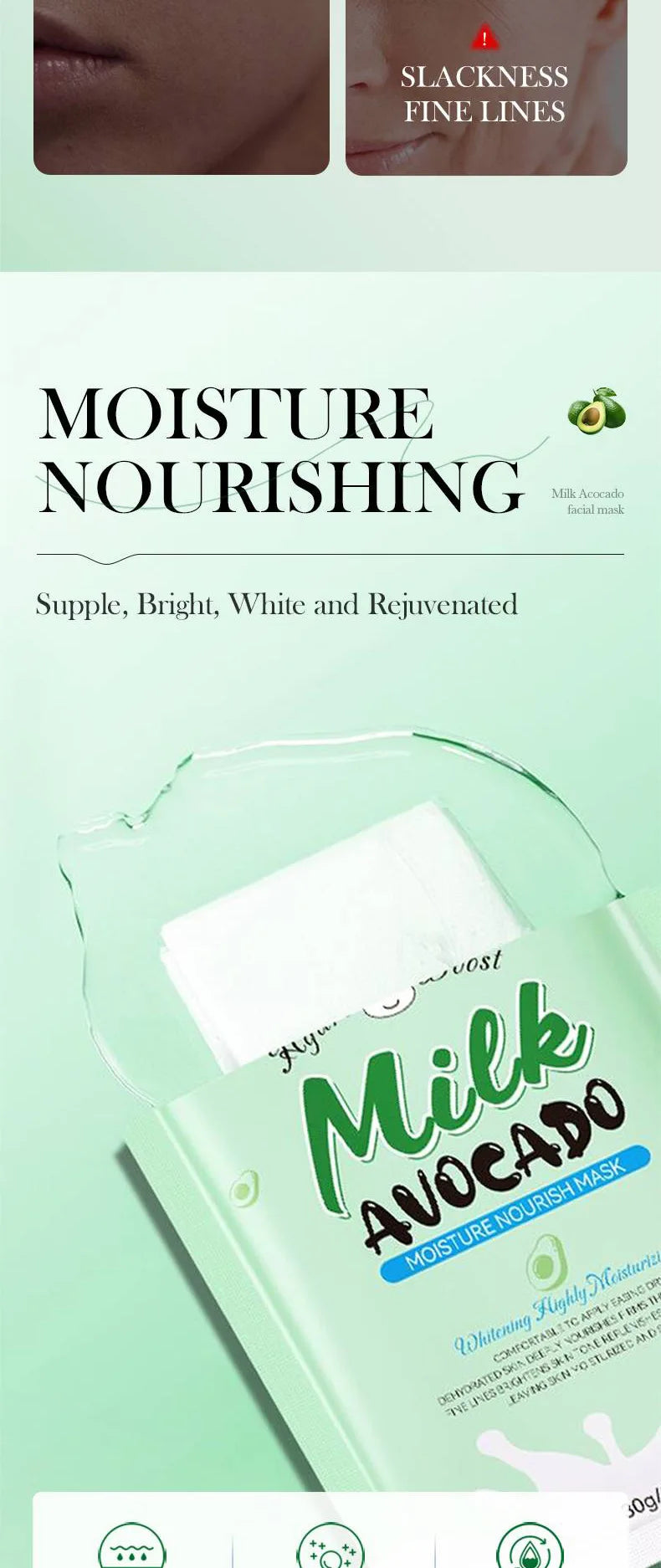 3/9/15pcs SADOER Milk Fruits Facial Masks Vitamin C Avocado Moisturizing Whitening Anti Wrinkle Face Sheet Masks Skin Care