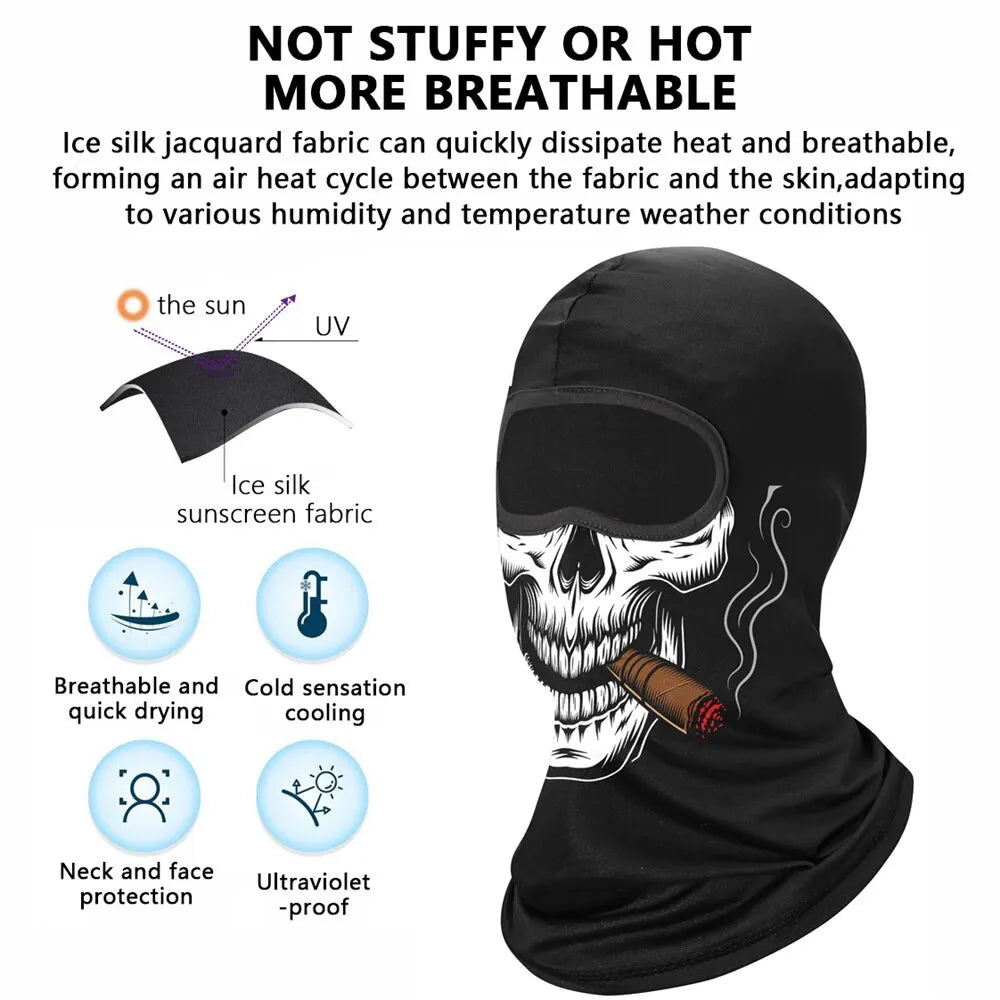 Motorcycles Bicycle Ski Skull Balaclava Mask Cosplay Scary Ghost Face War Game Skeleton Riding Outdoor Headwear Windproof Masks
