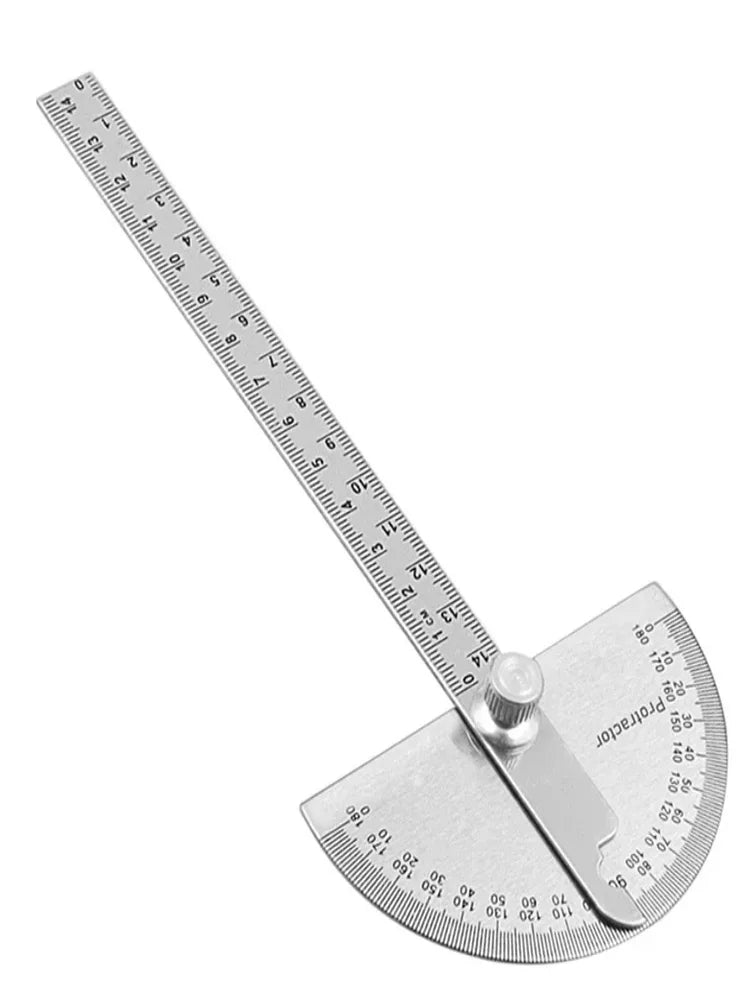 Protractor Angle Ruler Dividing Gauge Angle Ruler 180 Degree Semi Circular Carpenter Angle Ruler 14cm 1PC