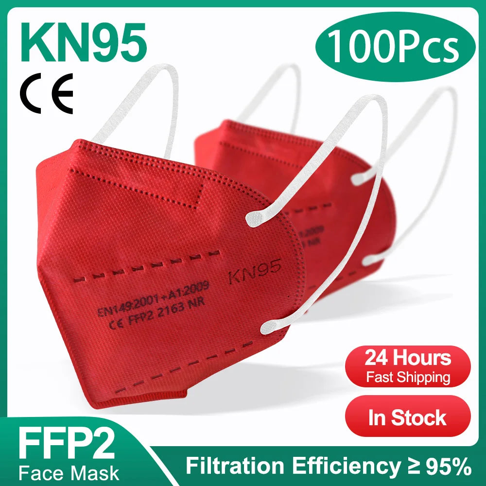 10-100Pcs FFP2 Masks KN95 Mascarillas 5 Layers Filter Homologada Face Masks Protective Mouth Mask CE FFP2MASK Respirator Masque