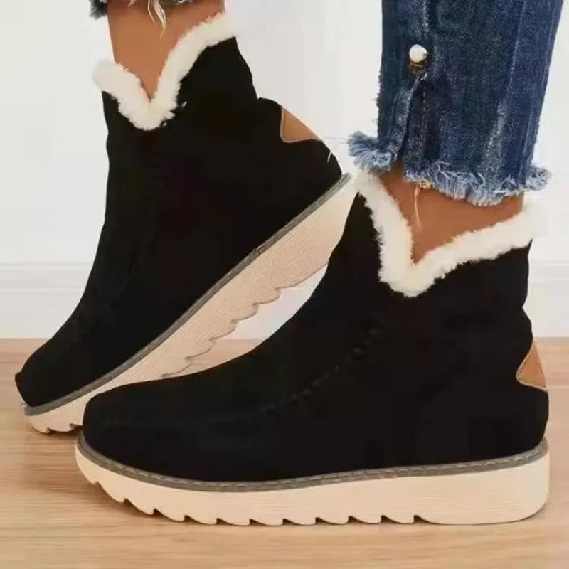 Women Snow Boots Winter 2026 Fashion Casual Warm Shoes for Women Slip on Lady Comfort Female Ankle Boot Footwear Botas De Mujer