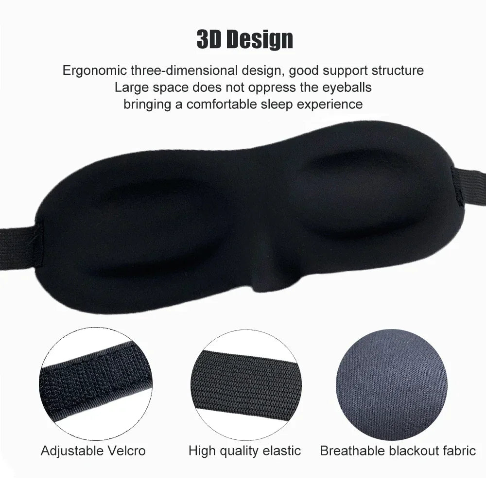 3D Sleep Mask Natural Sleeping Eye Masks Eyeshade Cover Shade Eyes Pad Women Men Soft Portable Blindfold Travel Office Eyepatch