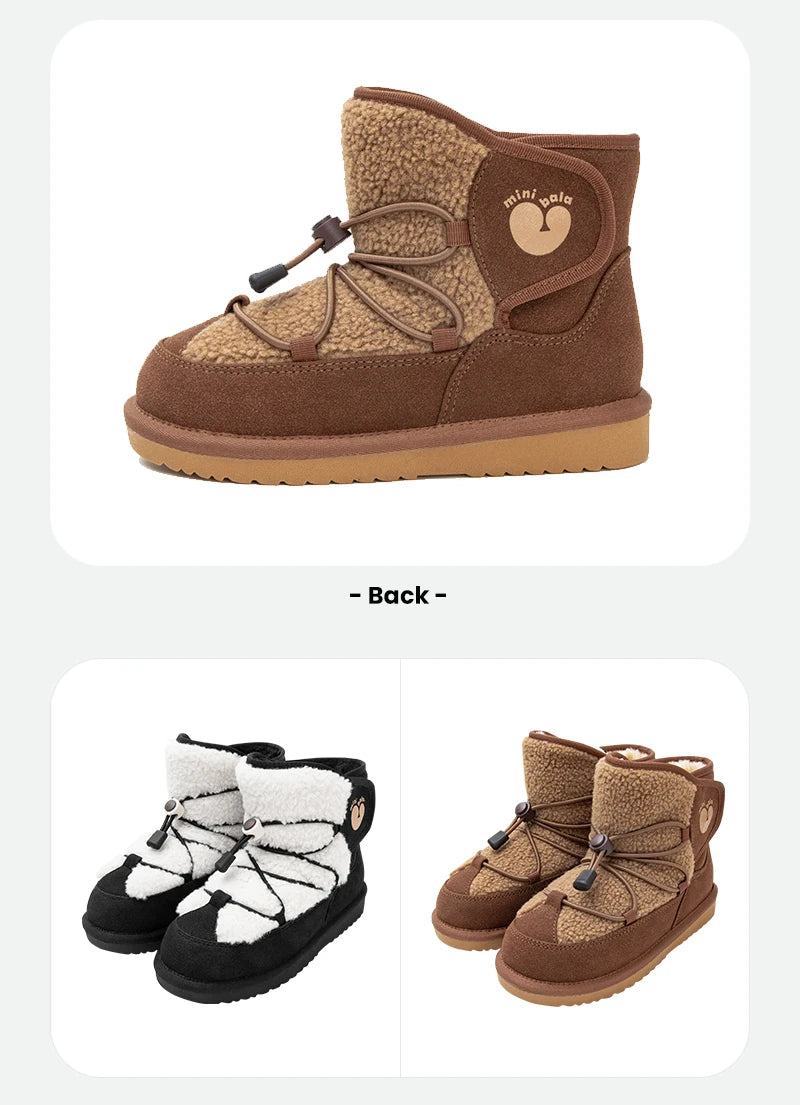 Mini Bala Snow Boots Slip Resistant Waterproof Long Plush Warm Winter Shoes