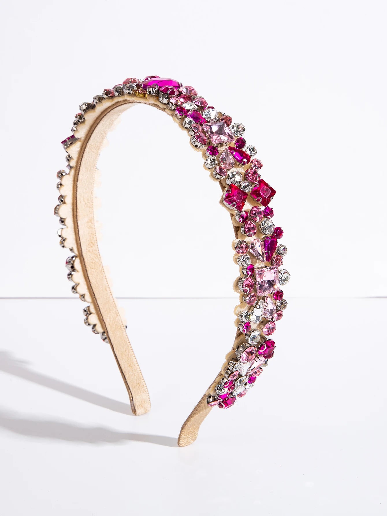 Baroque Retro Court Headband, Popular Design With Rhinestone Crystal Hair Band, Korean Style Face Wash Hair Accessories