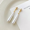 New Long Hanging Earrings for Women Imitation Pearl Water Drop Pendants Exaggerated Dangle Earrings Elegant Wedding Ear Jewelry