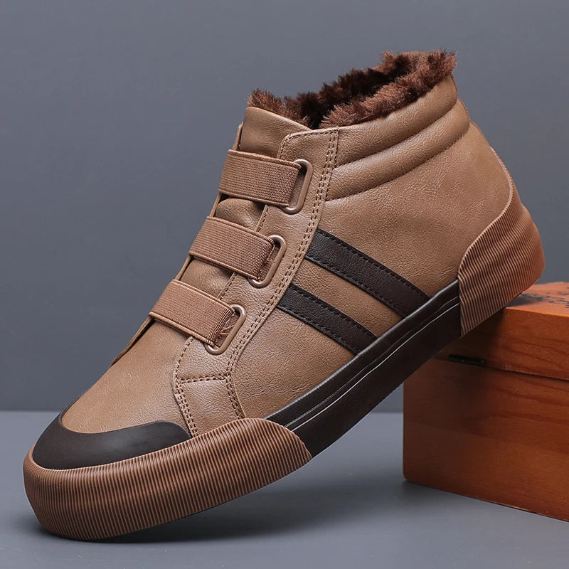 Men Vulcanized Winter Warm Boot Shoes Have Fur Inside Male Winter Men's Warm Cotton Shoes Fashion Casual Shoes #23115