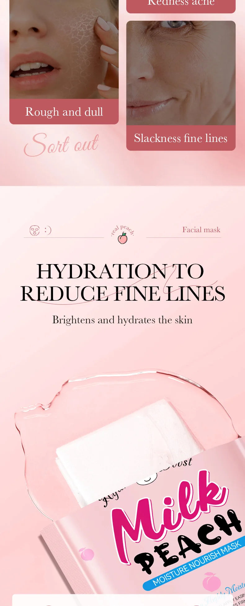 3/9/15pcs SADOER Milk Fruits Facial Masks Vitamin C Avocado Moisturizing Whitening Anti Wrinkle Face Sheet Masks Skin Care