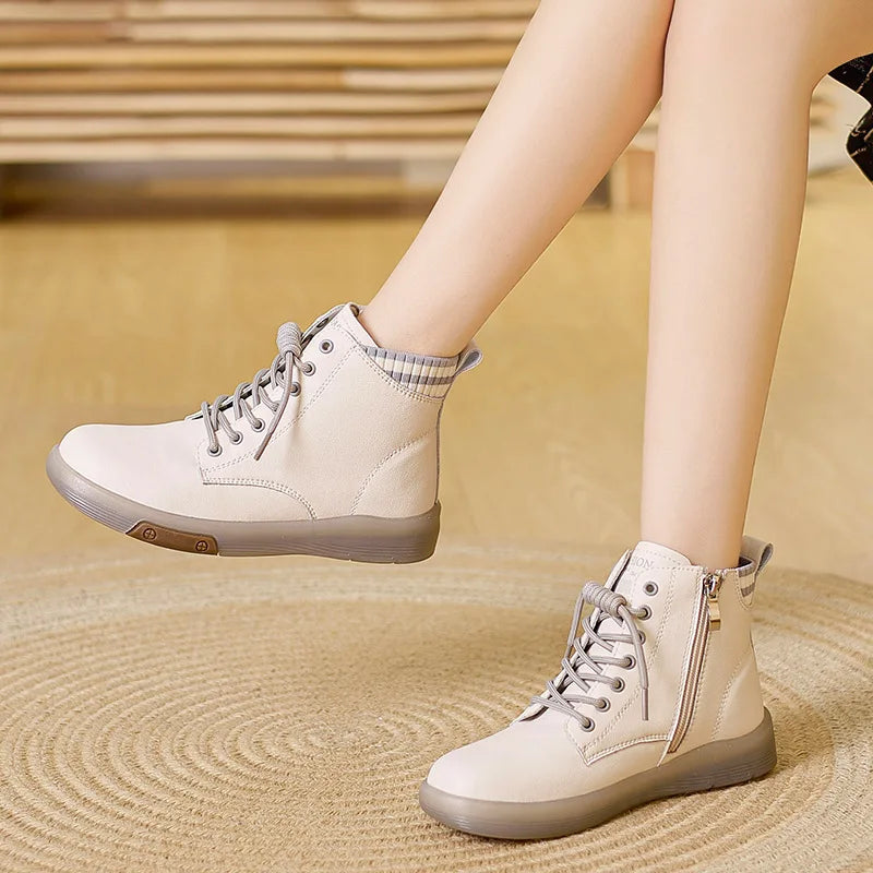 Winter Women's Boots Soft Flat-soled Women's Boots Comfortable Warm Women Snow Boots Shoes for Women Zapatos Mujer