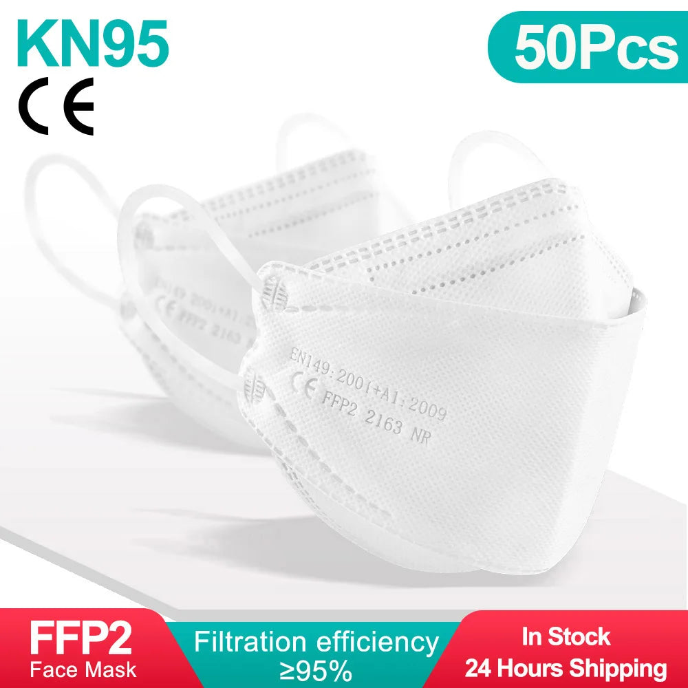 ffp2 masks kn95 face mask mascarillas faciales black gesichts maske fpp2 approved mask spain mascara fish mascherine 10/50/100pc