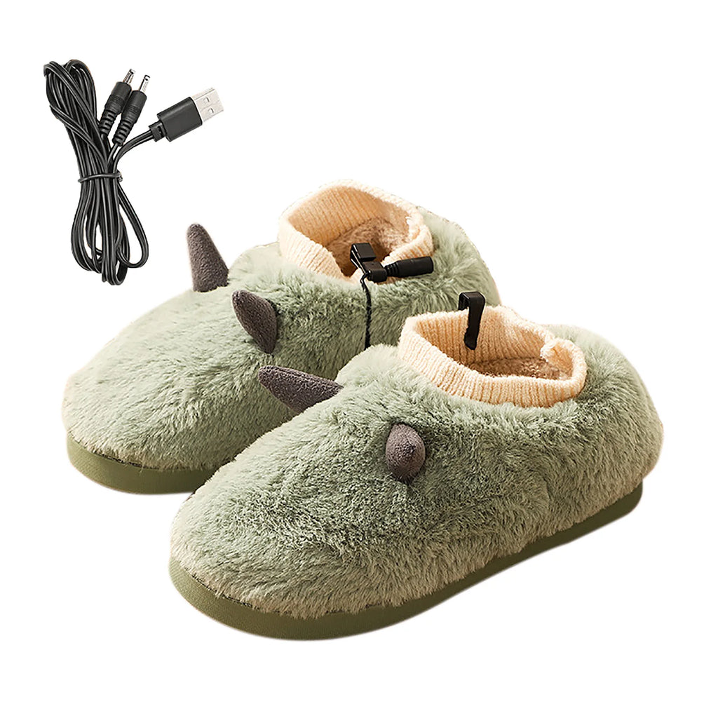 Heated Feet Warmer USB Foot Warmers Winter Shoes Plush Cute Removable And Washable Slippers