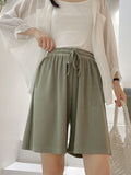 New Women Shorts Summer Casual Loose high waist loose shorts for girls Soft Cool female Outwear Sports shorts