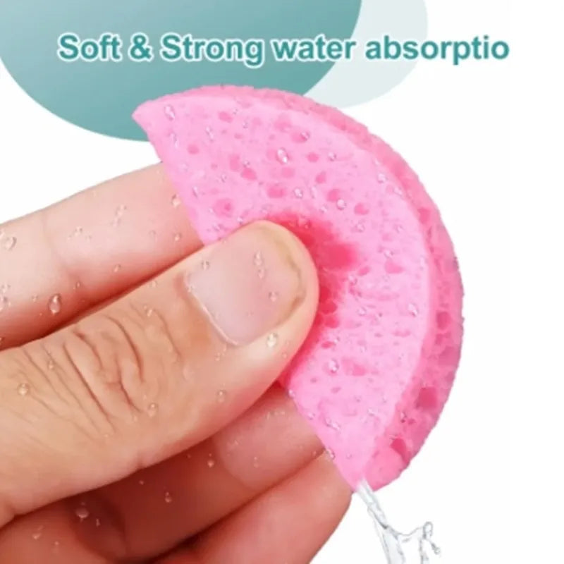 50-100 PCS Compress Face Wash Puff Natural Wood Pulp Sponge Face Wash Puff Foaming Face Puff Cosmetic Puff Face Cleansing Sponge
