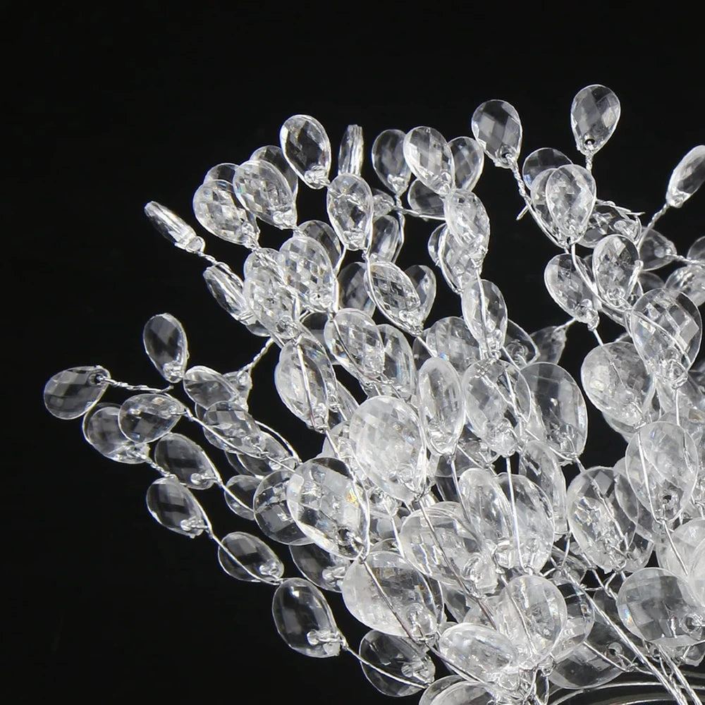 Artificial white crystal acrylic water droplet handmade Hot sale wedding bridal bouquet wreath hairpin DIY gift decor accessory