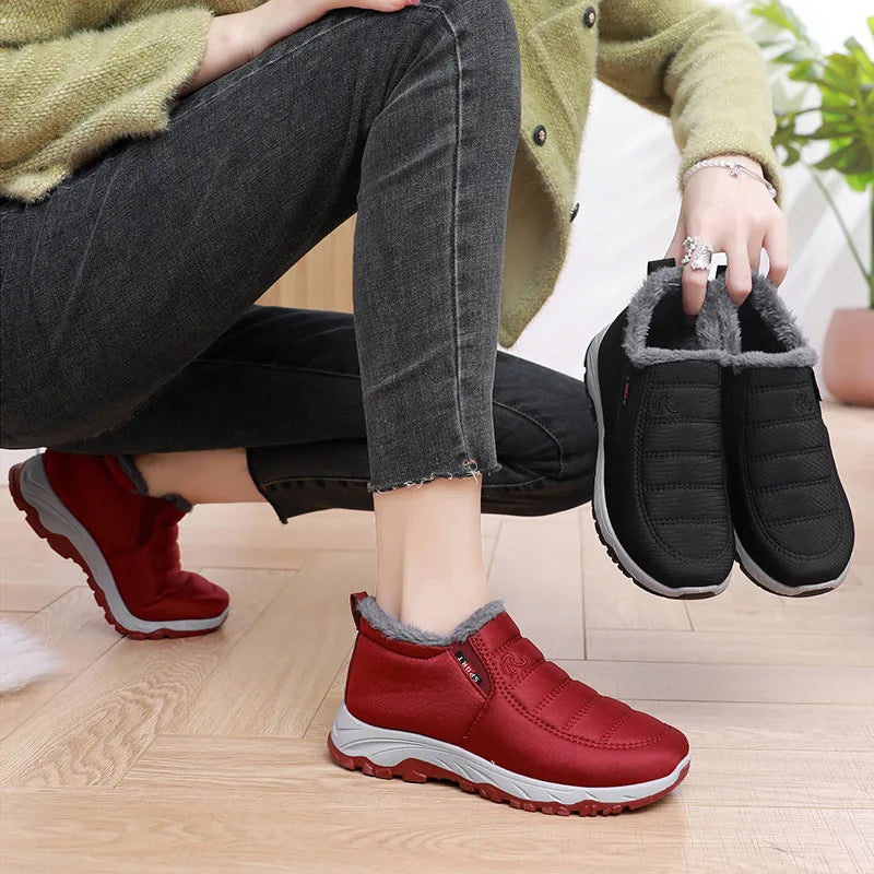 Winter Unisex Boots Waterproof Snow Boots Fashion Cotton Shoes 2023 New Flat Shoes Style Flat Shoes Couple Cotton Shoes Men's