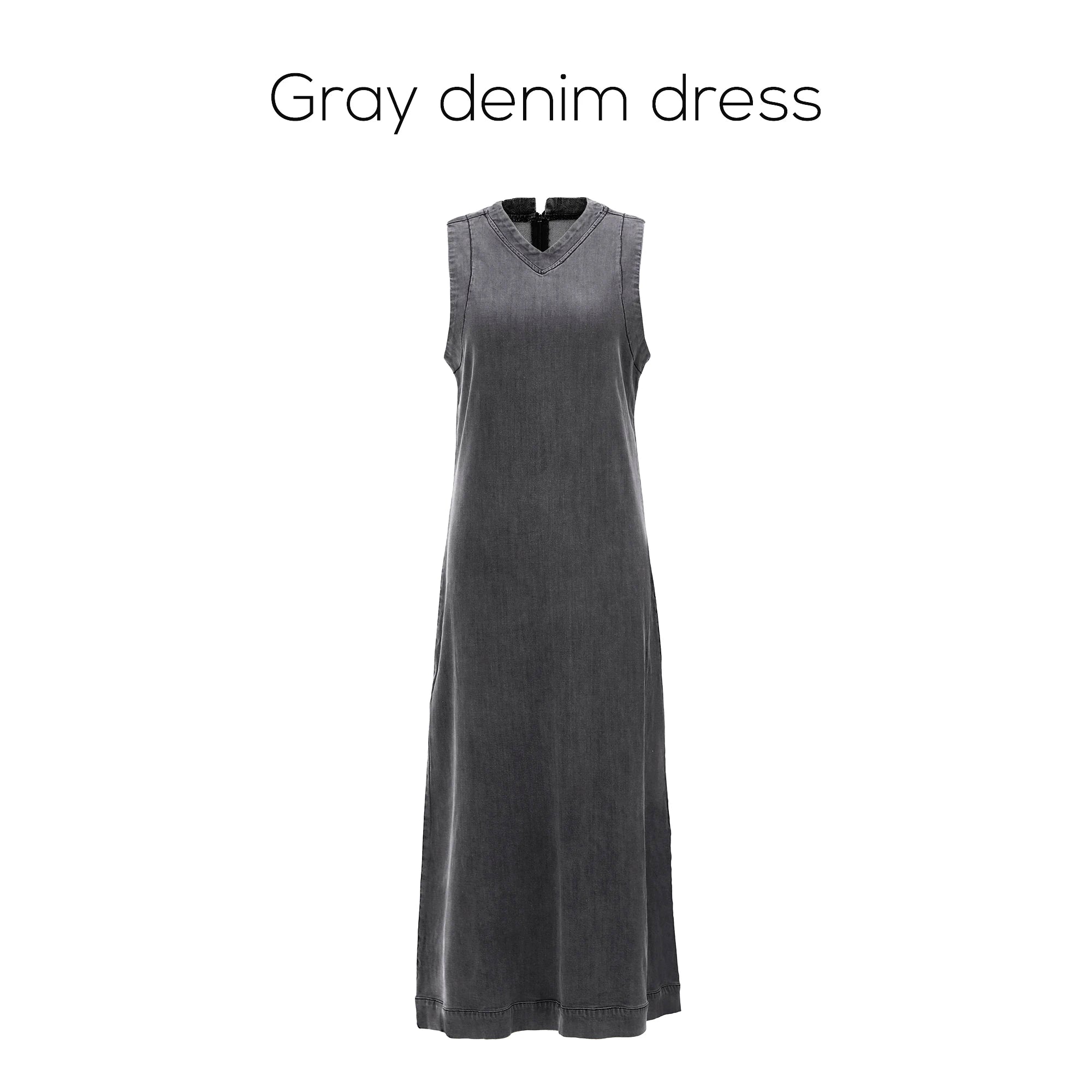 AP Women 2026 Autumn and Winter Denim V-neck Dress Knitting Cardigan Mock Neck Modal Shirt