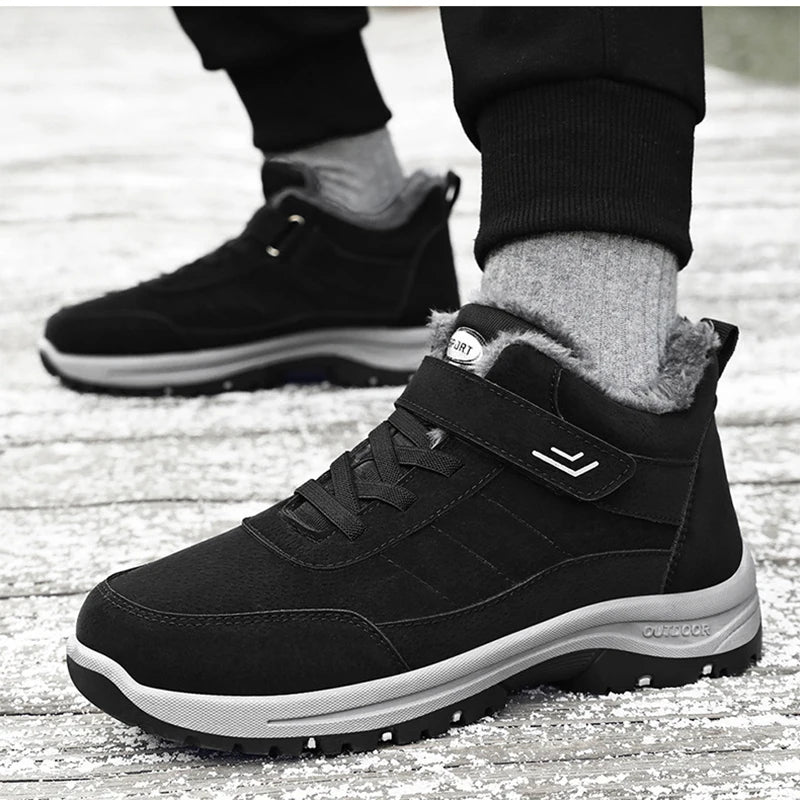 2026 Winter Casual Men Shoes Snow Booties Non-slip Ankle Boots Fur Shoes Botas Waterproof  Outdoor Men Work Ankle Boots Footwear
