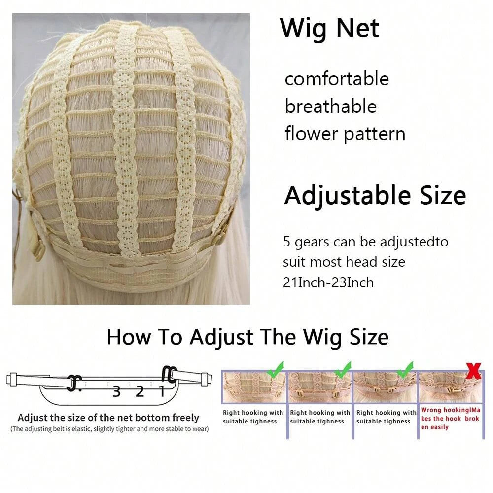 GAKA Short Wig Grey White Wavy Cosplay Red Wig with Side Bang for Women 32 Colors Party Costume Lolita Synthetic Hair