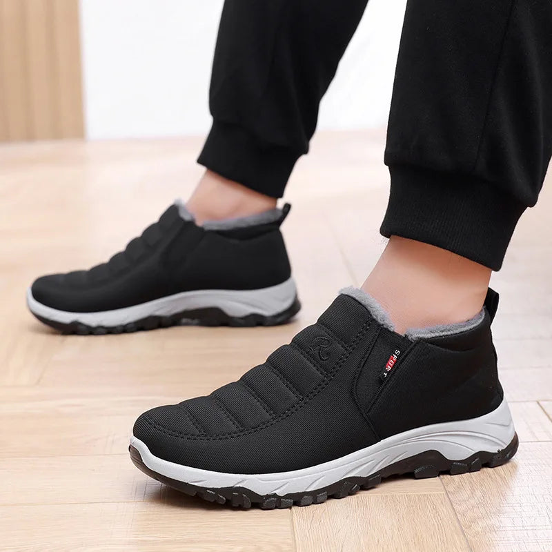 Winter Unisex Boots Waterproof Snow Boots Fashion Cotton Shoes 2026 New Flat Shoes Style Flat Shoes Couple Cotton Shoes Men's