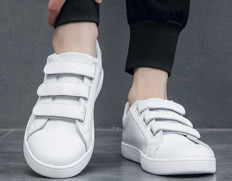 New Spring and Autumn Men's White Shoes Fashionable Student Board Shoes Men's Casual Leather Shoes