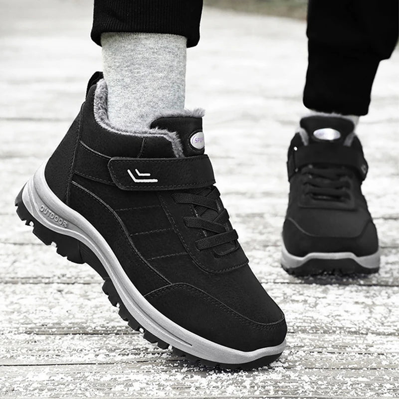 2026 Winter Casual Men Shoes Snow Booties Non-slip Ankle Boots Fur Shoes Botas Waterproof  Outdoor Men Work Ankle Boots Footwear