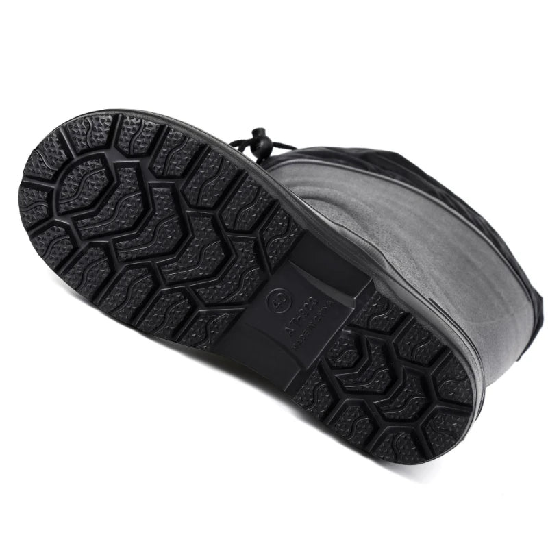 Winter Rain Shoes for Men EVA Non-slip Men Snow Boots Plush Warm Waterproof Shoes Comfortable Platform Men Work Shoes Plus Size