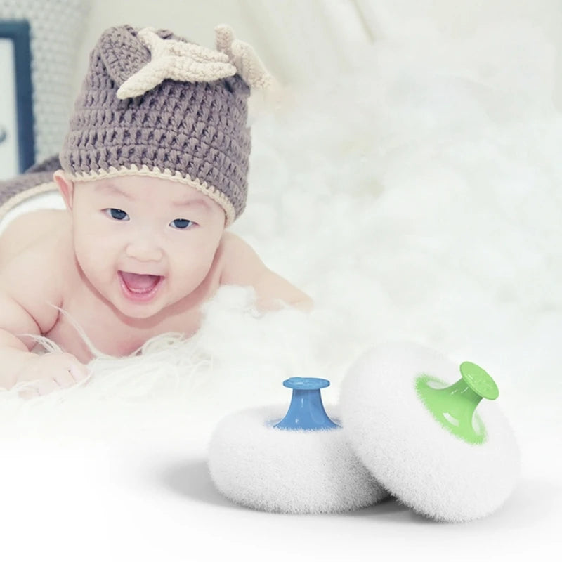 Baby Body Cosmetic Powder Puff and Container Case Newborns Body  Powder Puff with Empty Storage Box Children Body Care Tool