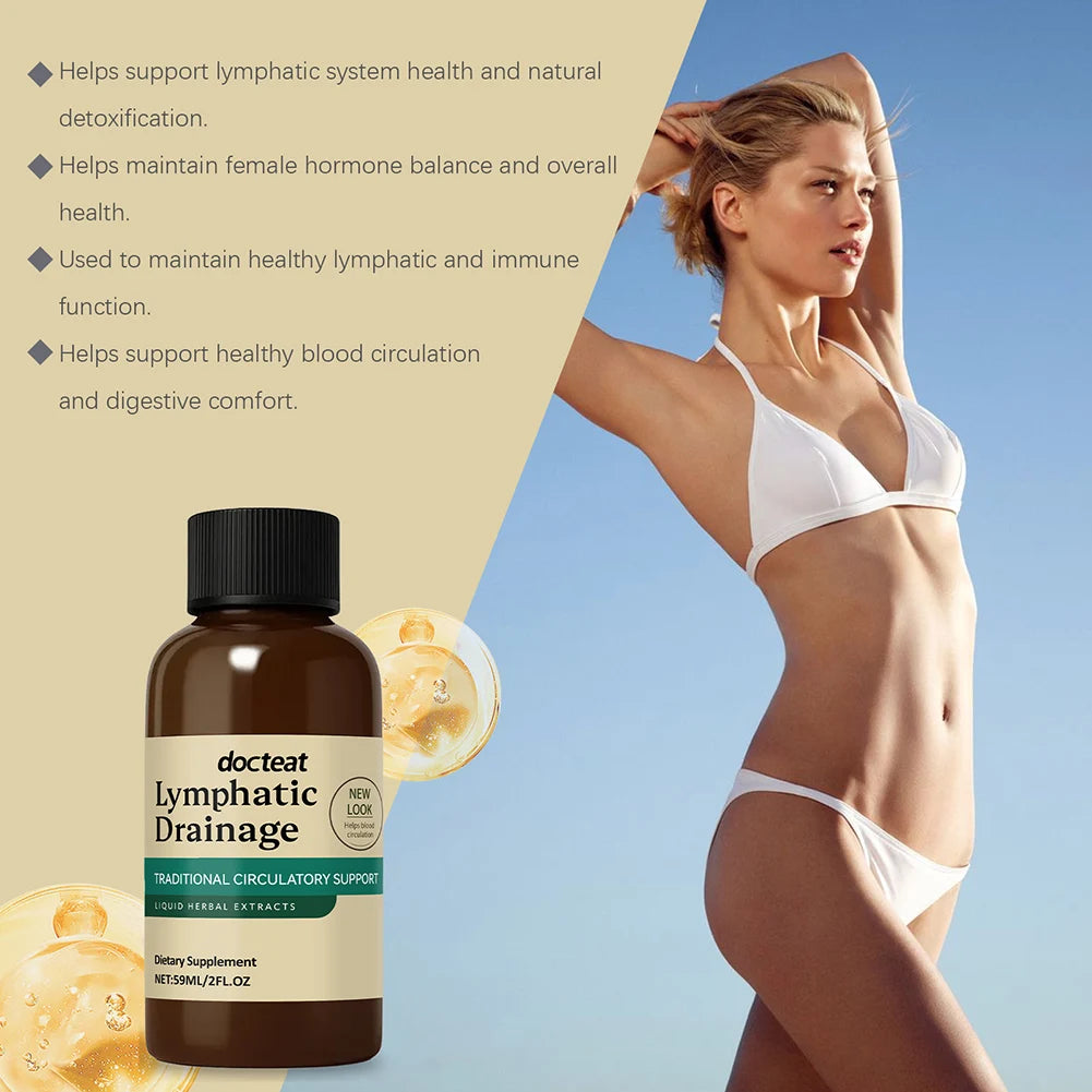 Lymphatic Drainage Drops,Lymphatic Drainage Supplement For Immune Support Body Care Supplies,Boosts Energy Combats Exhaustion