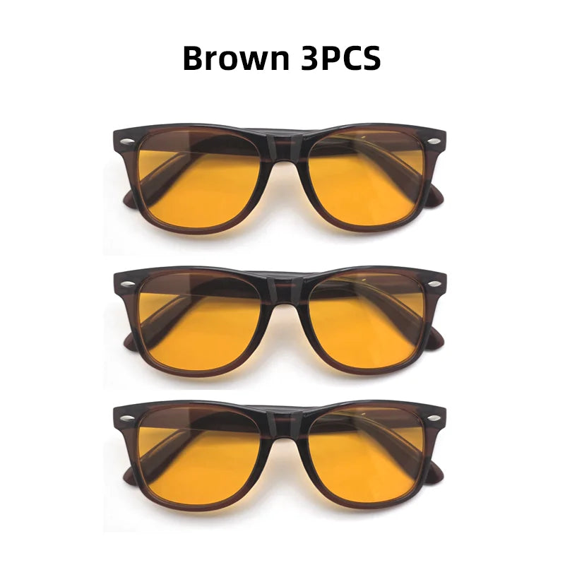 VIVIBEE Night Vision Blue Light Blocking Glasses Men Square Computer Eye  Eyeglasses Gaming Women Orange Eyewear
