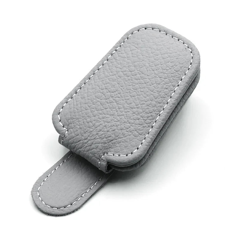 Car Glasses Clip Multifunction Sun Visor Leather Eyeglasses Clip Magnetic Sunglasses Holder Clip Hanger Universal Car Accessorie