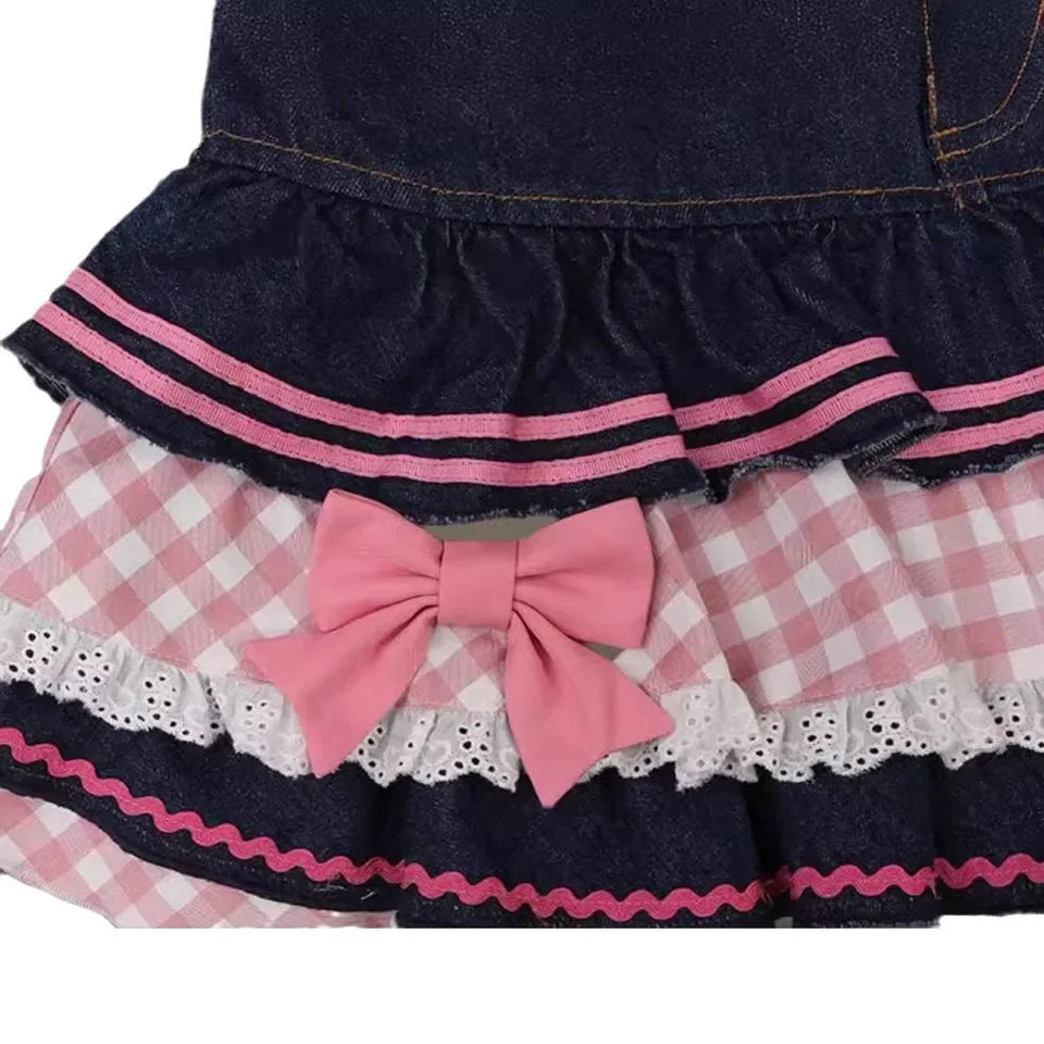 Cowboy Patchwork Mini Skirt Women 2025 New Style Summer  Sexy Pleated Denim Skirts