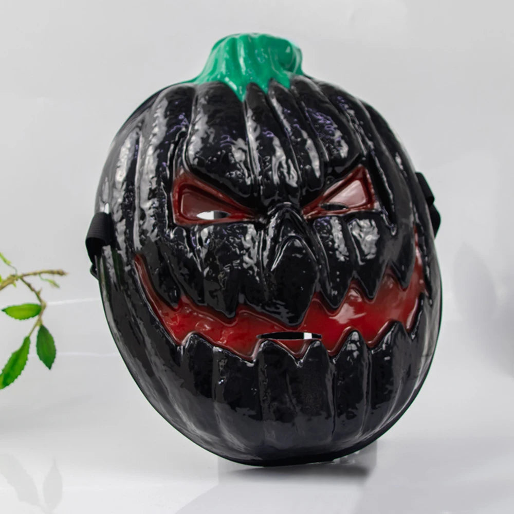 Halloween Horror Pumpkin Head Mask Masquerade Costume Mask Halloween Party Decor Props Supplies Full Face PVC Spoof Masks New