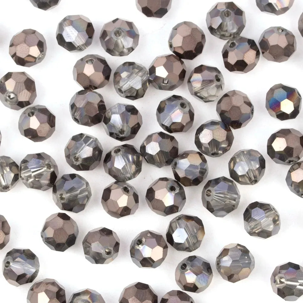3 4 6 8mm Round Crystal Beads Faceted Colorful Glass Beads Loose Spacer Bead for Jewerly Making Needlework Bracelet Necklace DIY