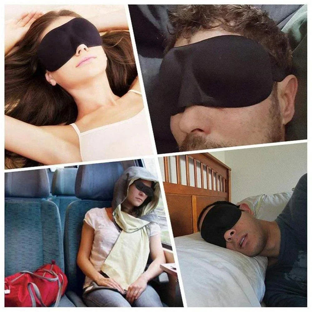 3D Sleep Mask Natural Sleeping Eye Masks Eyeshade Cover Shade Eyes Pad Women Men Soft Portable Blindfold Travel Office Eyepatch