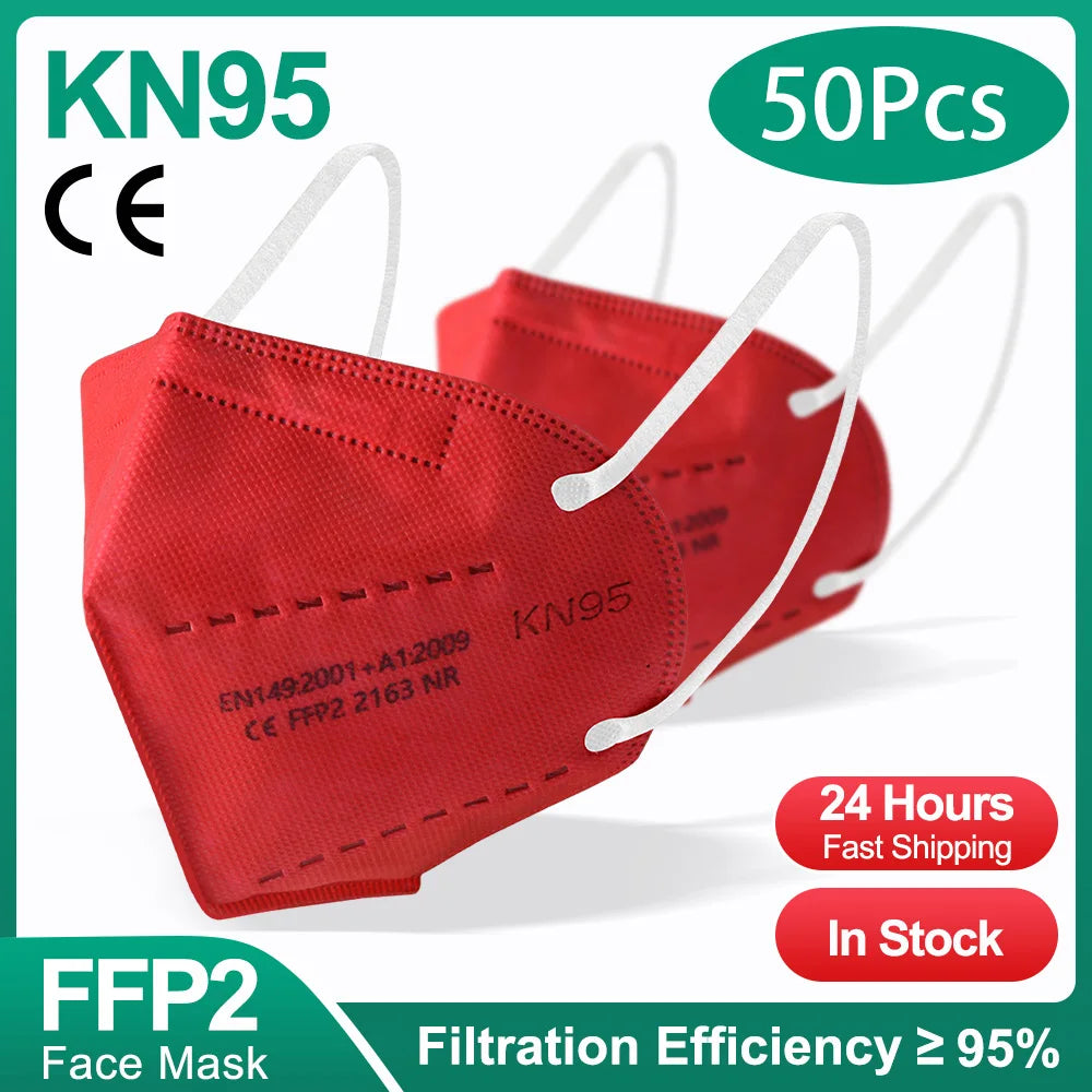 10-100Pcs FFP2 Masks KN95 Mascarillas 5 Layers Filter Homologada Face Masks Protective Mouth Mask CE FFP2MASK Respirator Masque