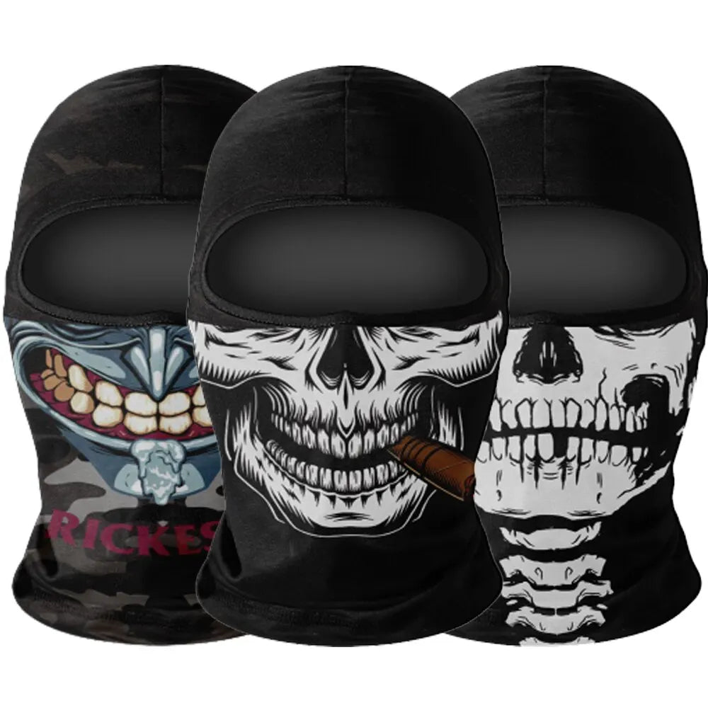Motorcycles Bicycle Ski Skull Balaclava Mask Cosplay Scary Ghost Face War Game Skeleton Riding Outdoor Headwear Windproof Masks