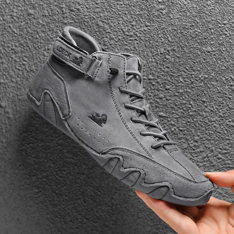 Men Boots Casual Motorcycle Winter Shoes 2026 Waterproof High Top Sneakers Luxury Footwear