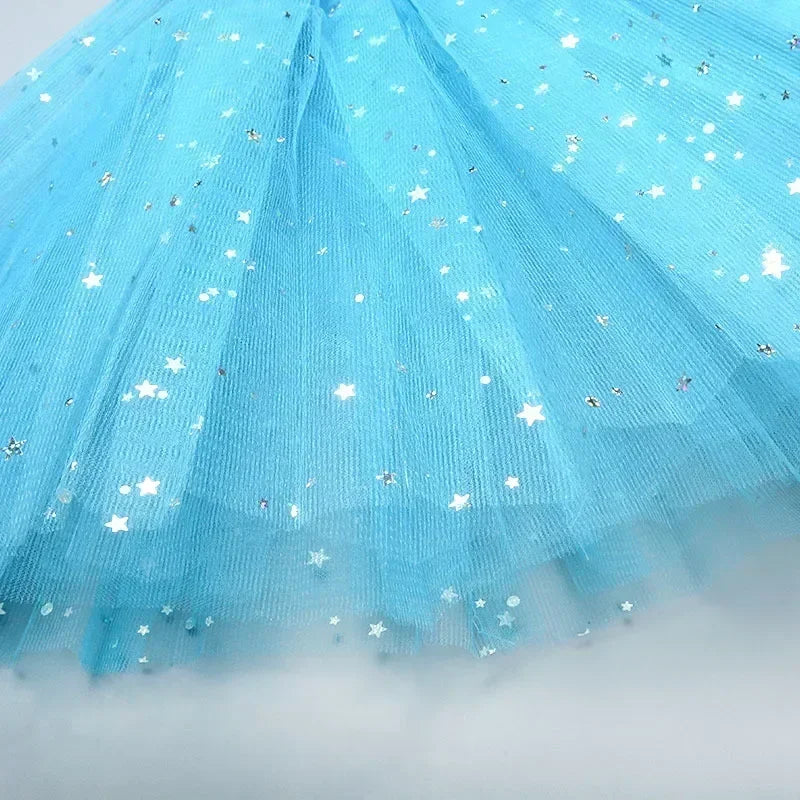 Wholesale  Girls Tulle Star Short Tutu Skirt Children Fancy Ballet Dancewear Party Costume Ball Gown Mini Skirt