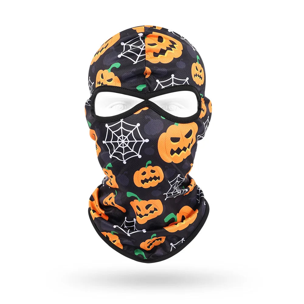 2 Holes Skull Balaclava Outdoor Motorcycle Riding Face Mask Windproof Caps Rider Head Cover Ski Masks MTB Bicycle Headgear