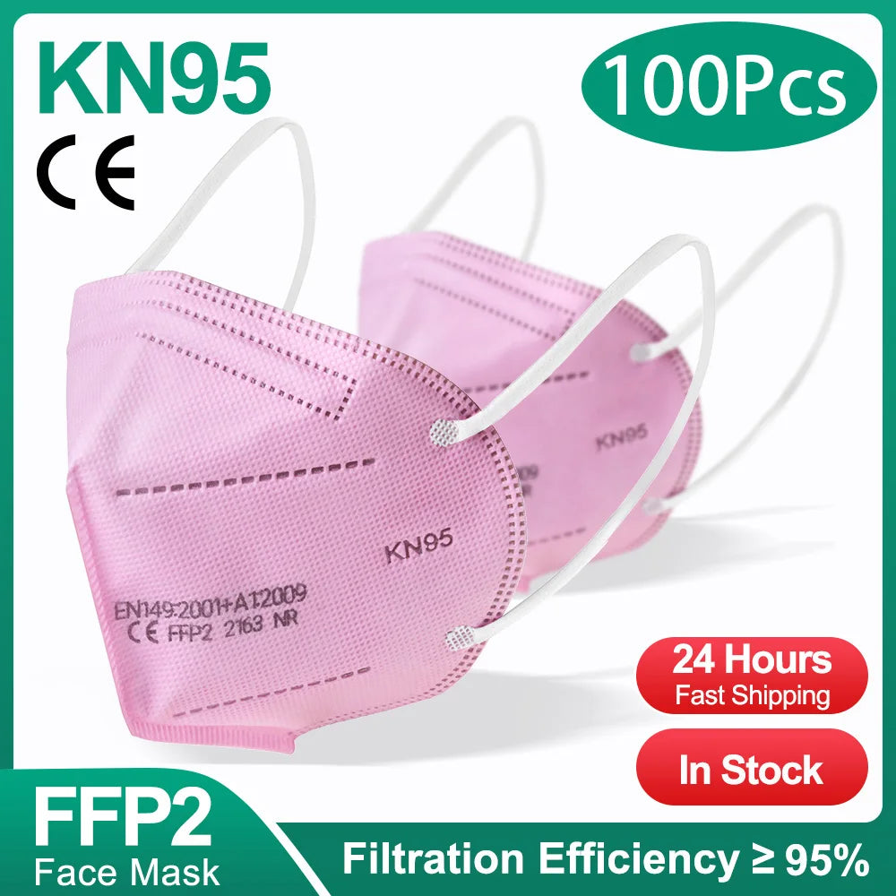 10-100Pcs FFP2 Masks KN95 Mascarillas 5 Layers Filter Homologada Face Masks Protective Mouth Mask CE FFP2MASK Respirator Masque