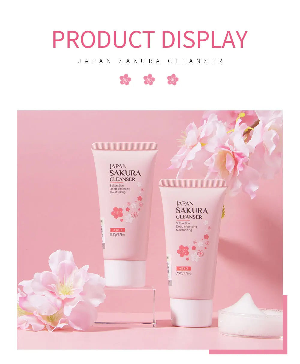 LAIKOU  Facial Cleanser Foam Face Wash Remove Blackhead Moisturizing Shrink Pores Deep Cleaning Oil Control  Skin Care 50g