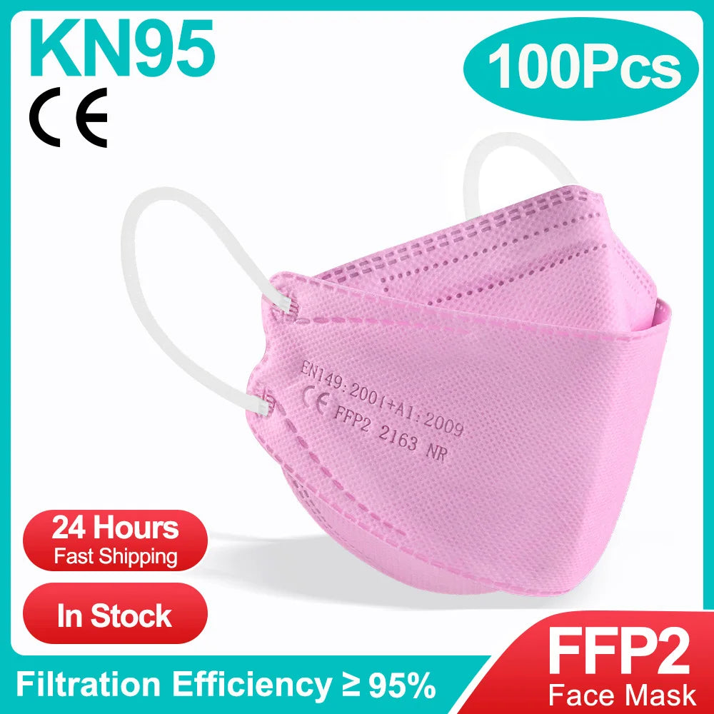 ffp2 masks kn95 face mask mascarillas faciales black gesichts maske fpp2 approved mask spain mascara fish mascherine 10/50/100pc