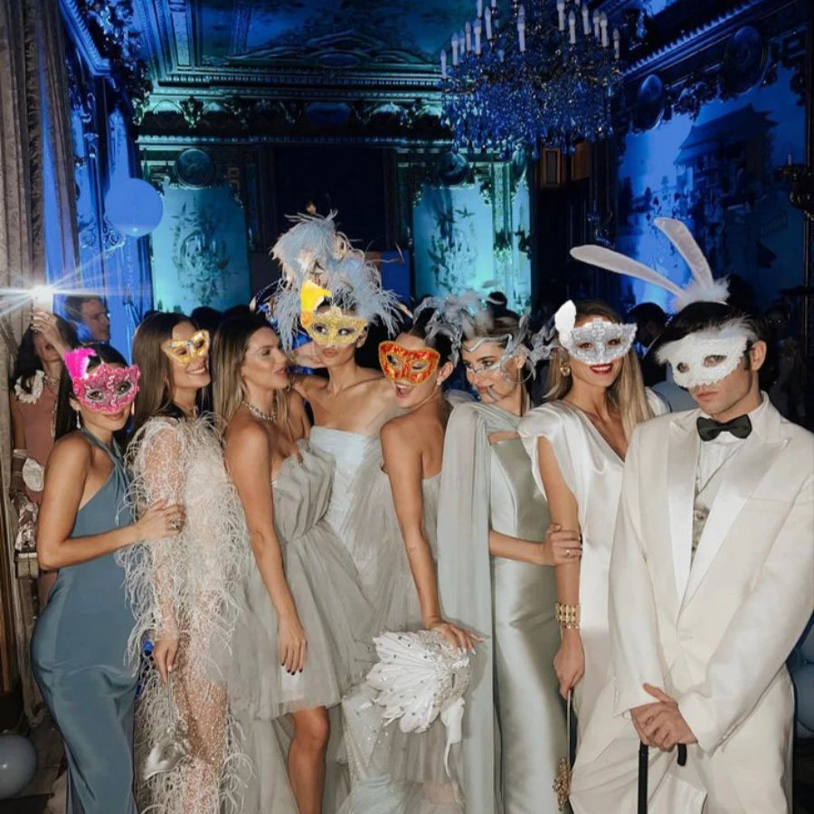 14-56pcs Mardi Gras Masks Masquerade Mask Vintage Antique Masks 14 Stlyes Venice Mask For Carnival Party Club Cosplay Favor