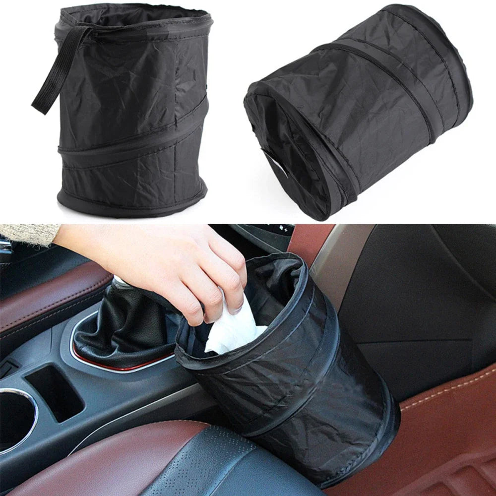 Car Trash Portable Vehicle Garbage Can Foldable Pop-up Waterproof Bag Waste Basket Auto Accessories Interior Car Accessory