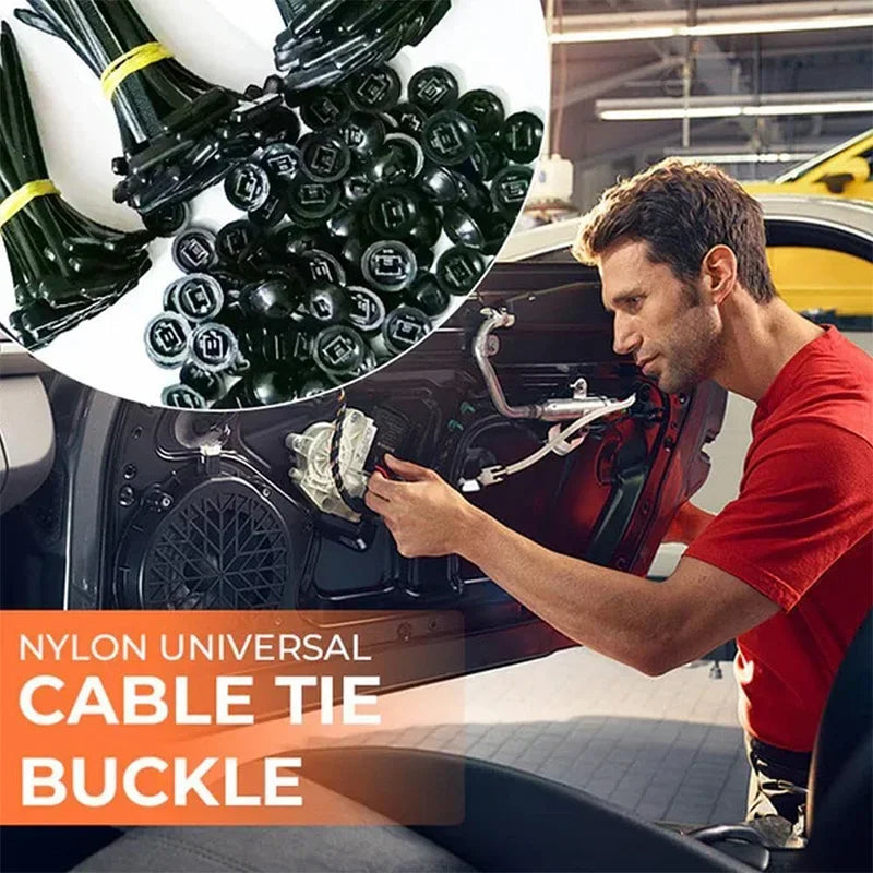 Self-Locked Nylon Cable Tie Push Clips Wire Tie Released Zip Straps Car Pipe Cable Fastener Bundle Fixed Binding